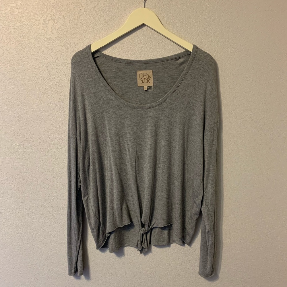 Long Sleeve Tied Knot Top